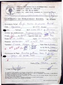 Contrato de publicidad radial